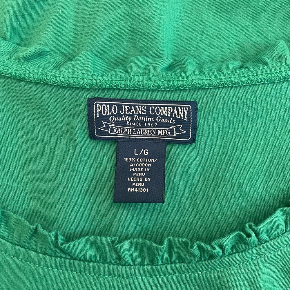Polo Jeans Co Babydoll Top in Green - Picture 3 of 12